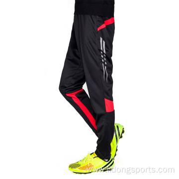 Custom Cheap Zipper Pocket Polyester Soccer Long Pants